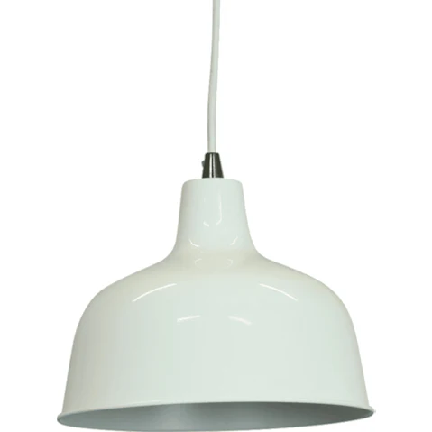 Sylvania Lighting Danica Classic Dome Metal Cord Drop Pendant Light - White
