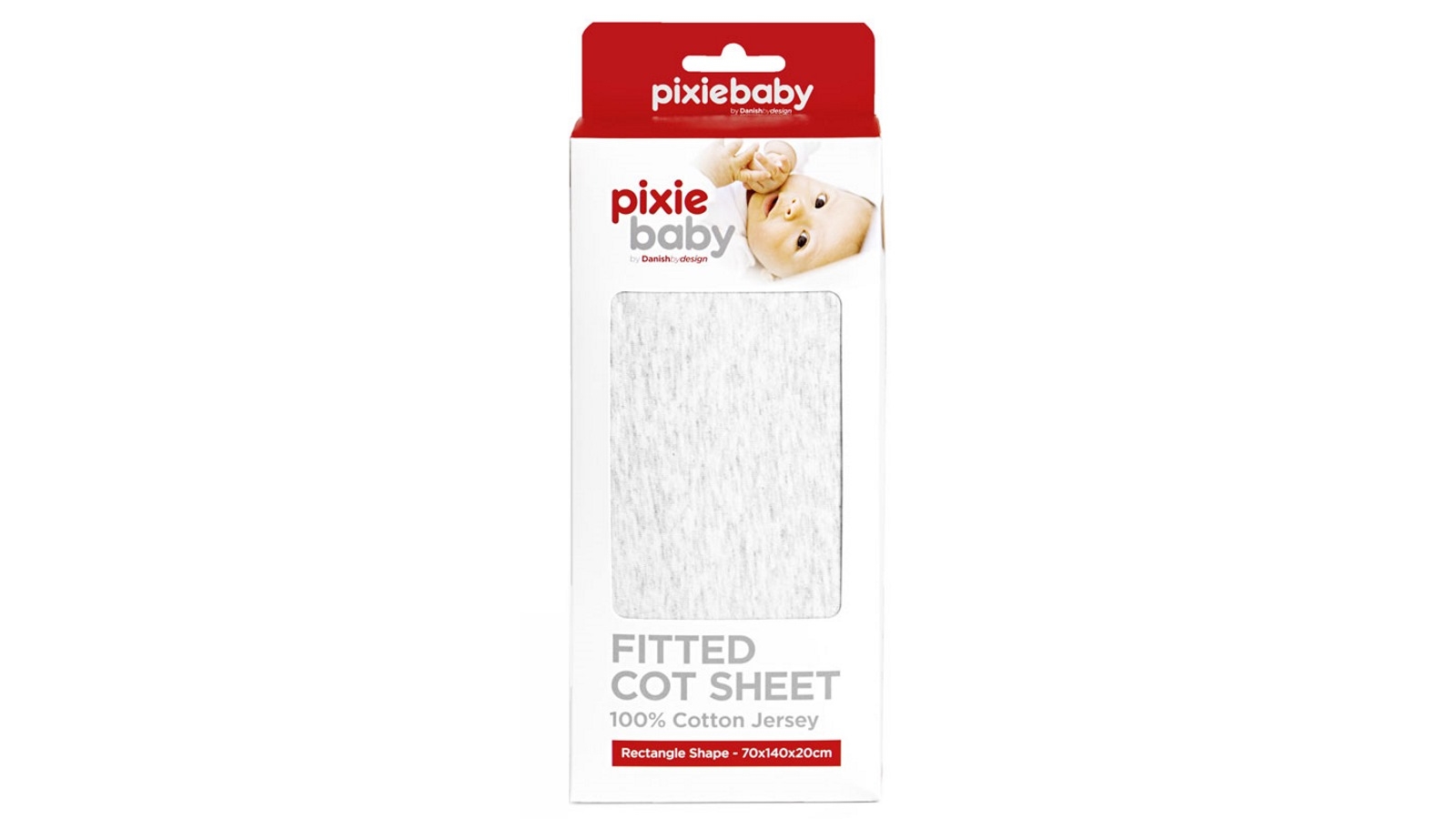 Pixie Baby Cot Sheets - Grey