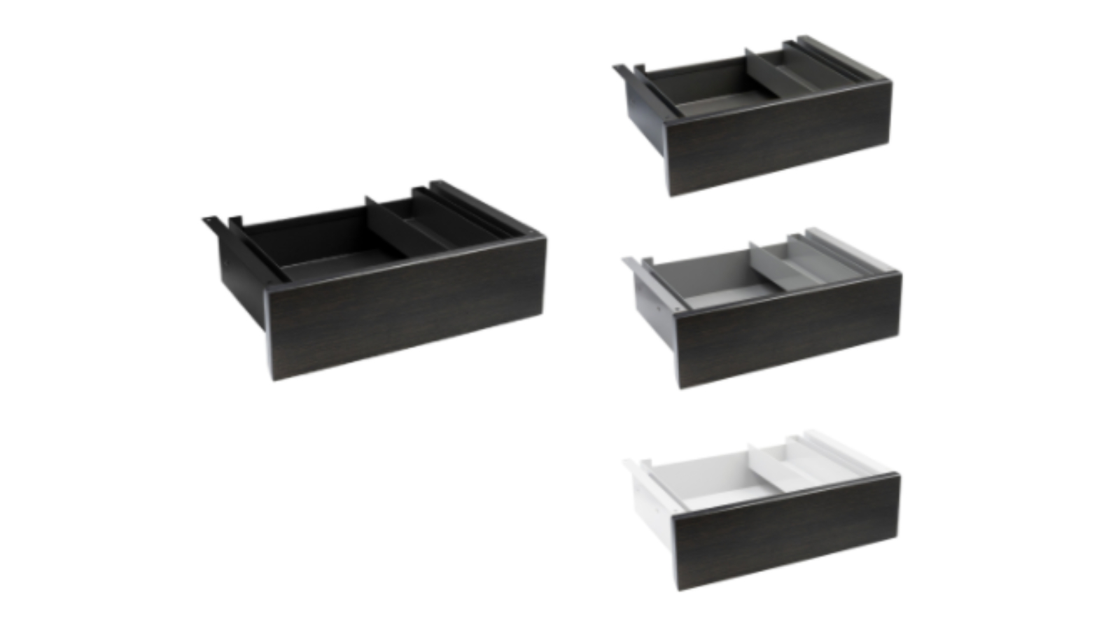 Desky Dark Bamboo Minimal Under Desk Drawer