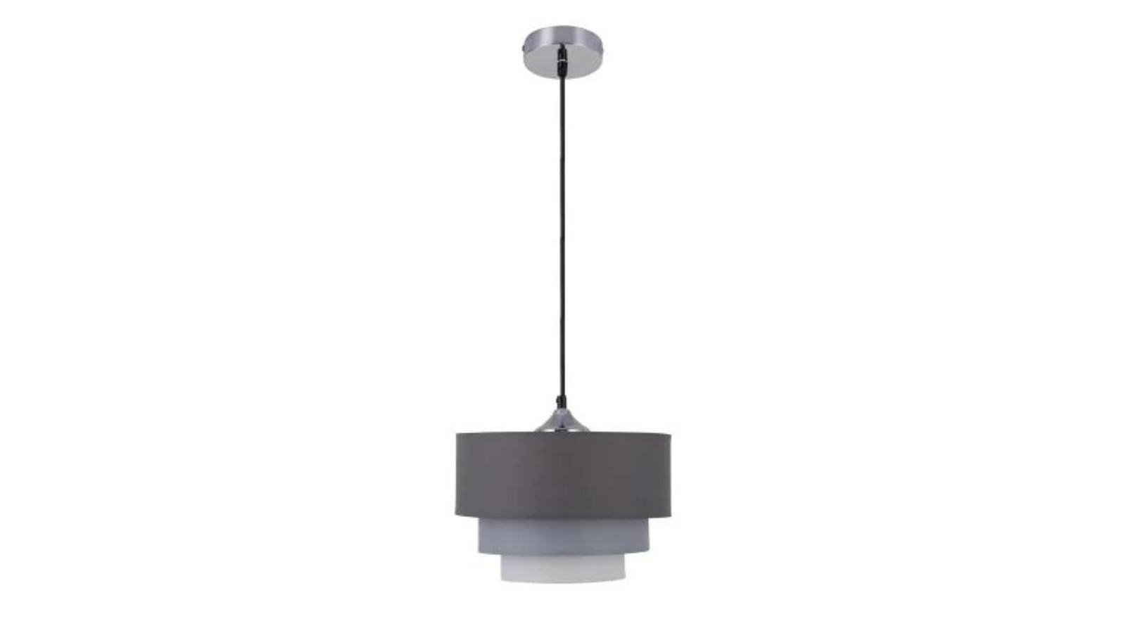 Luminea Dawson 1LT Fabric Hanging Pendant Lamp - Grey