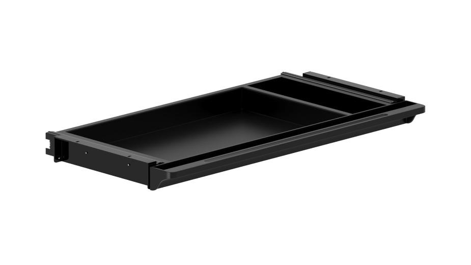 Oikiture Under Desk Pull-Out Drawer Sliding Tray Storage - Black