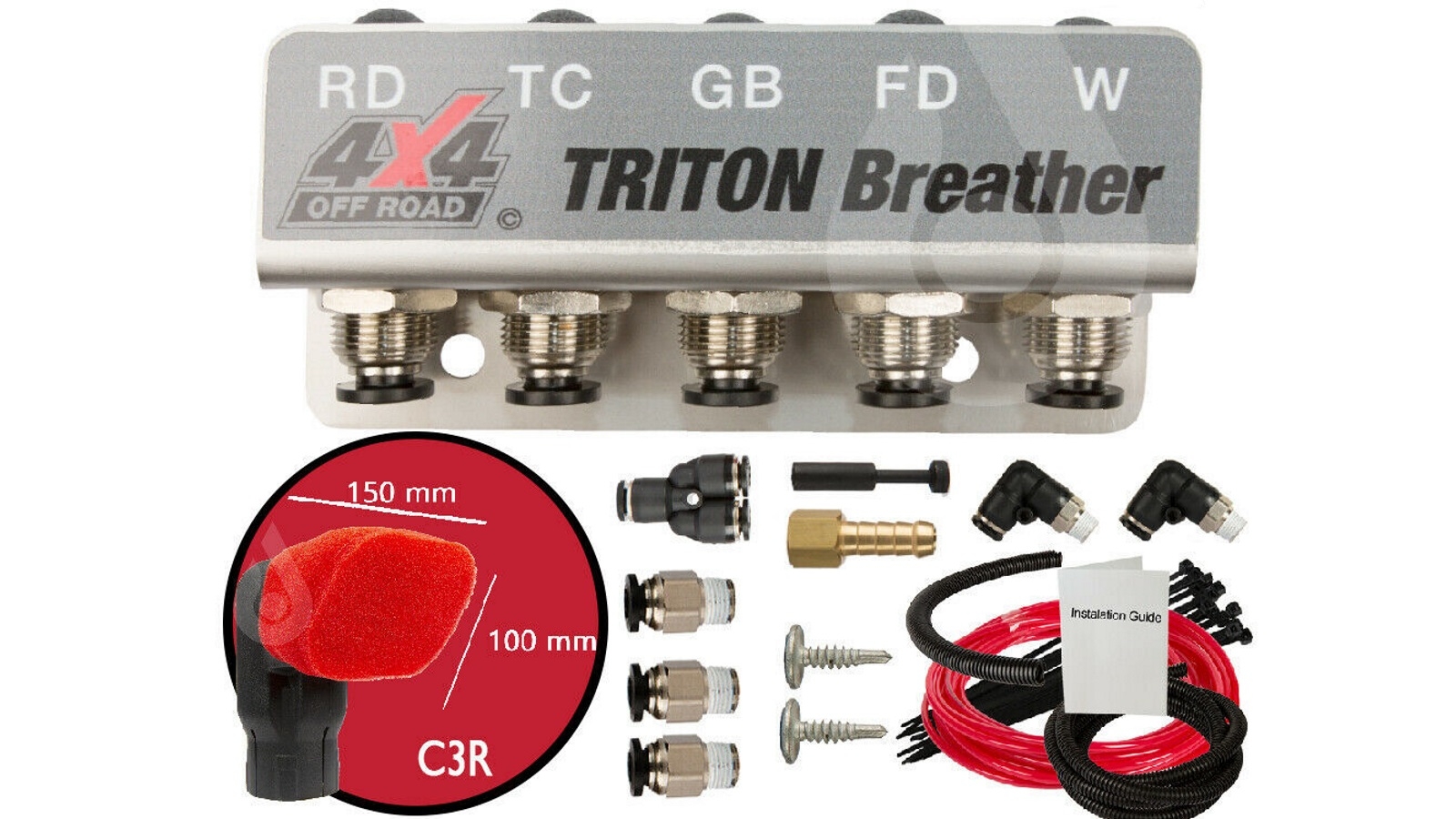 DMA Diff Breather Kit 5 Port Snorkel Pre Cleaner for Mitsubishi MN MQ Triton Harvey Norman