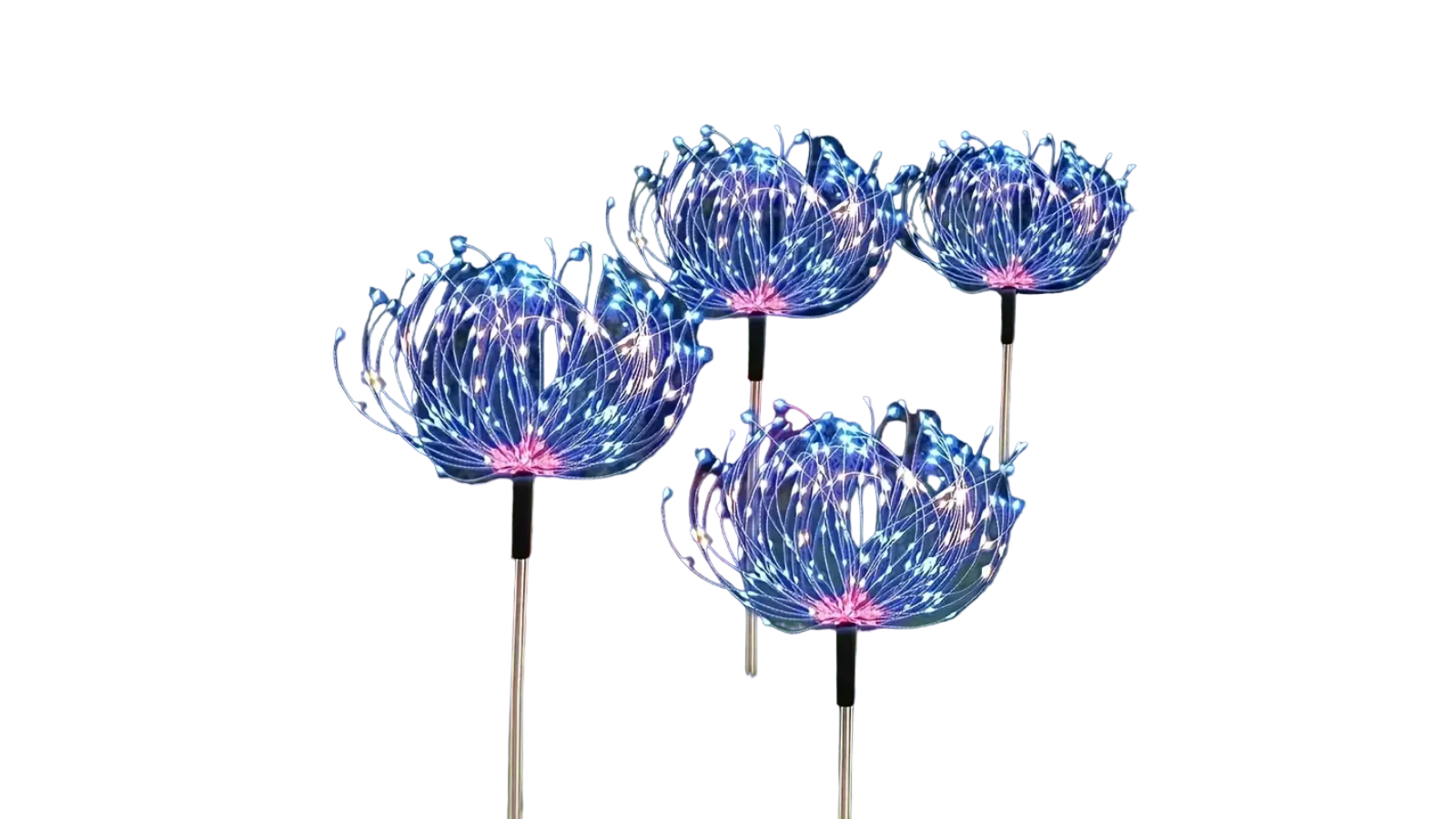 NNETM Set of 4 Solar Fireworks Light