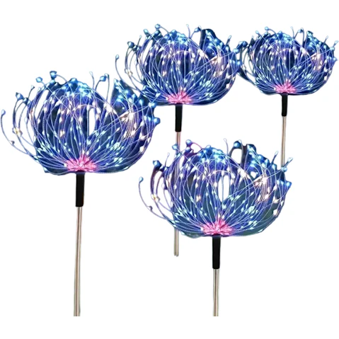 NNETM Set of 4 Solar Fireworks Light
