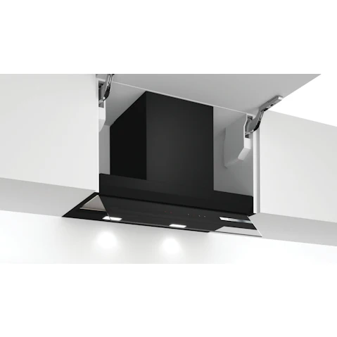 Bosch Series 6 60cm Integrated Design Rangehood with Clear Glass Black Printed