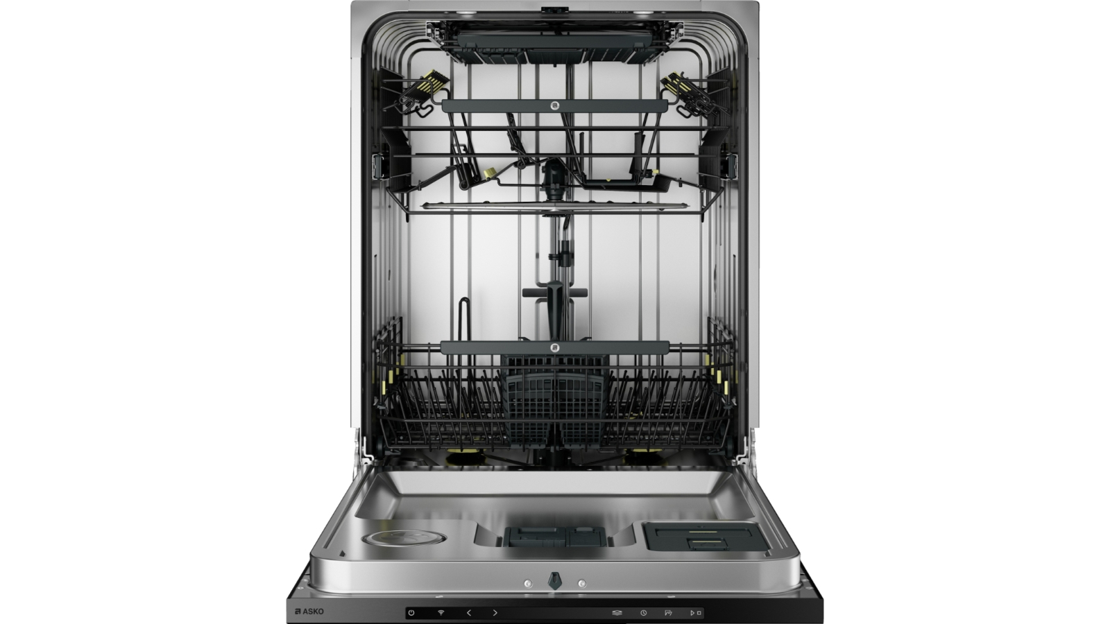 ASKO 86cm Style Built in Dishwasher Black Steel Harvey Norman