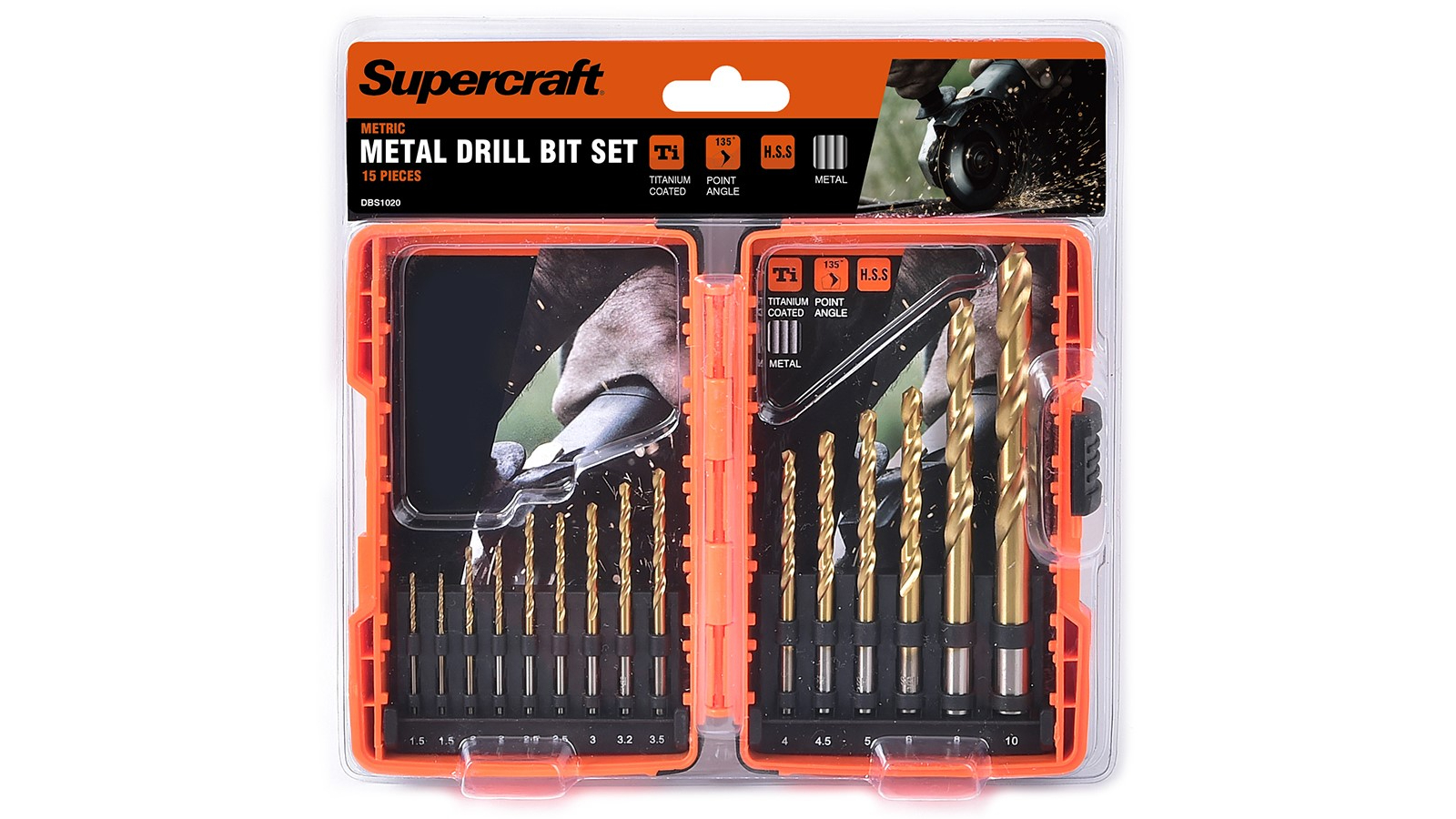 Supercraft 15 Piece Metal Drill Bit Tool Set
