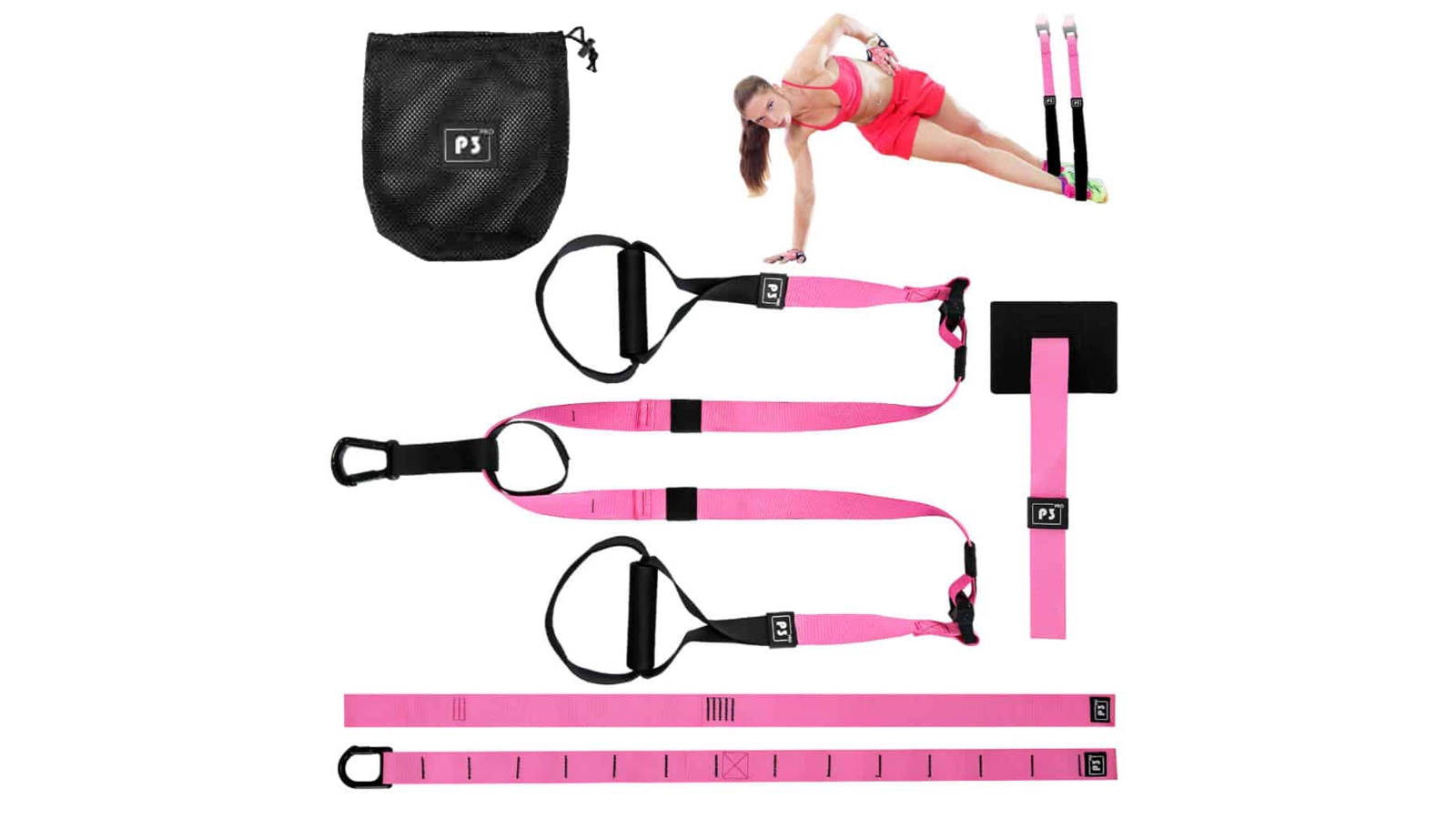 TODO Fitness P3 Pro Resistance Muscle Training Suspension Band Belt Set