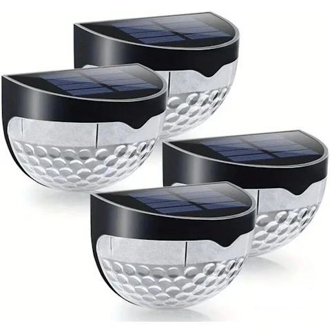 TM Pack of 4 Solar Fence Light for Festive Deck Decoration