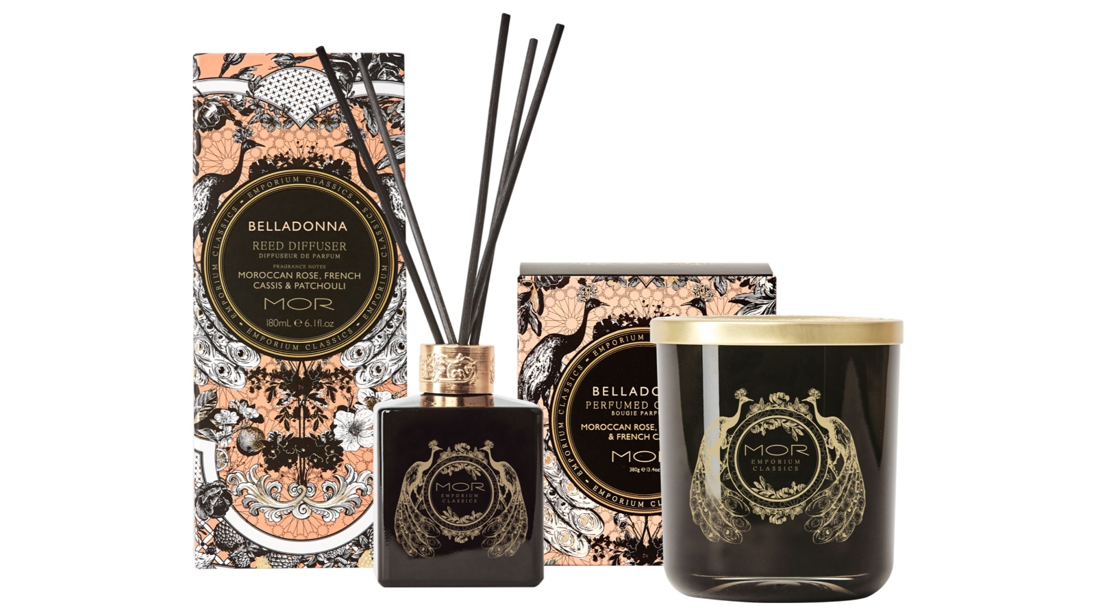 MOR Emporium Classics Belladonna Candle and Reed Diffuser Set