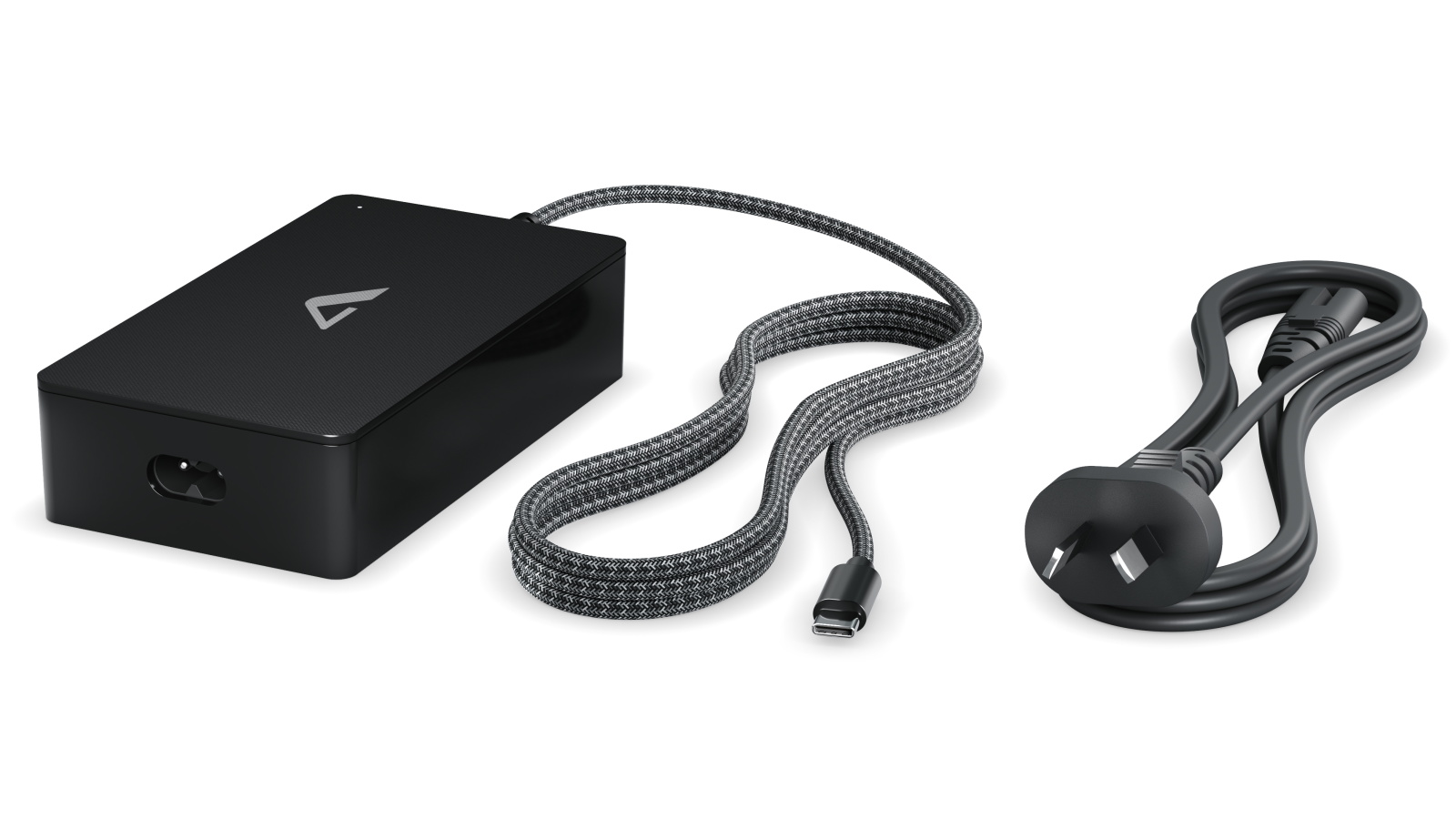 Alogic Rapid Power 140W Inline GaN Charger with Detachable Power Cord - Black