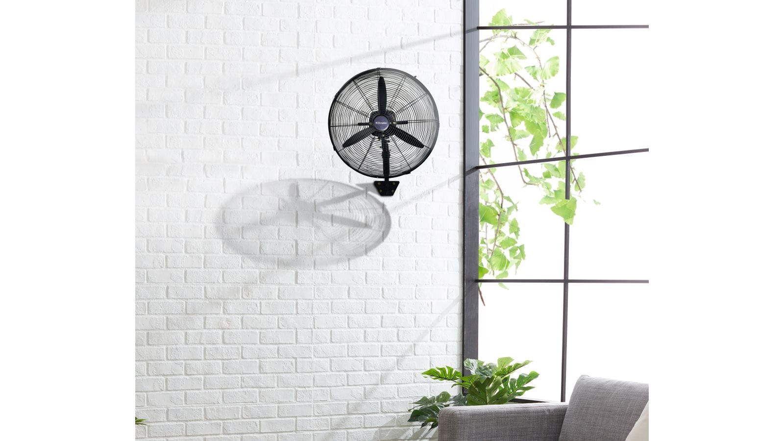Dimplex 50cm High Velocity Wall Fan - Matte Black | Harvey Norman