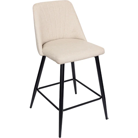 Piper Bar Stool - Beige Fabric