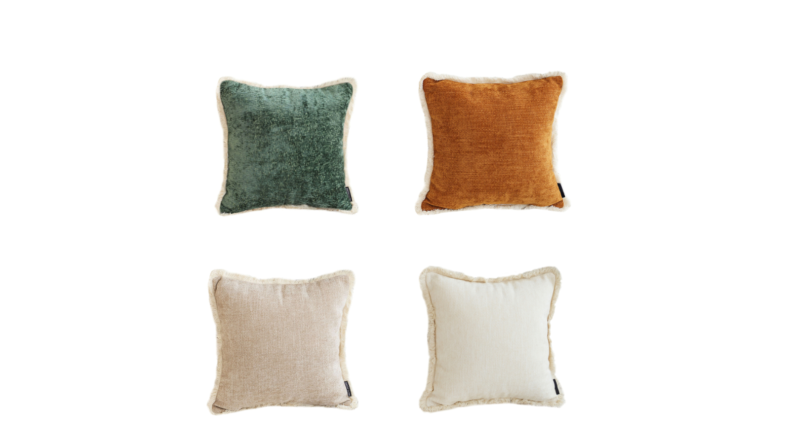 Soga 45cm Home Aesthetic Chenille Texture Tassel Square Throw Pillow