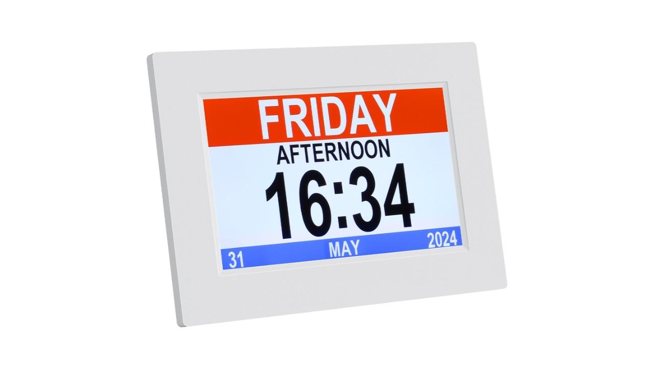 Artiss White Digital Day Clock - 8inch