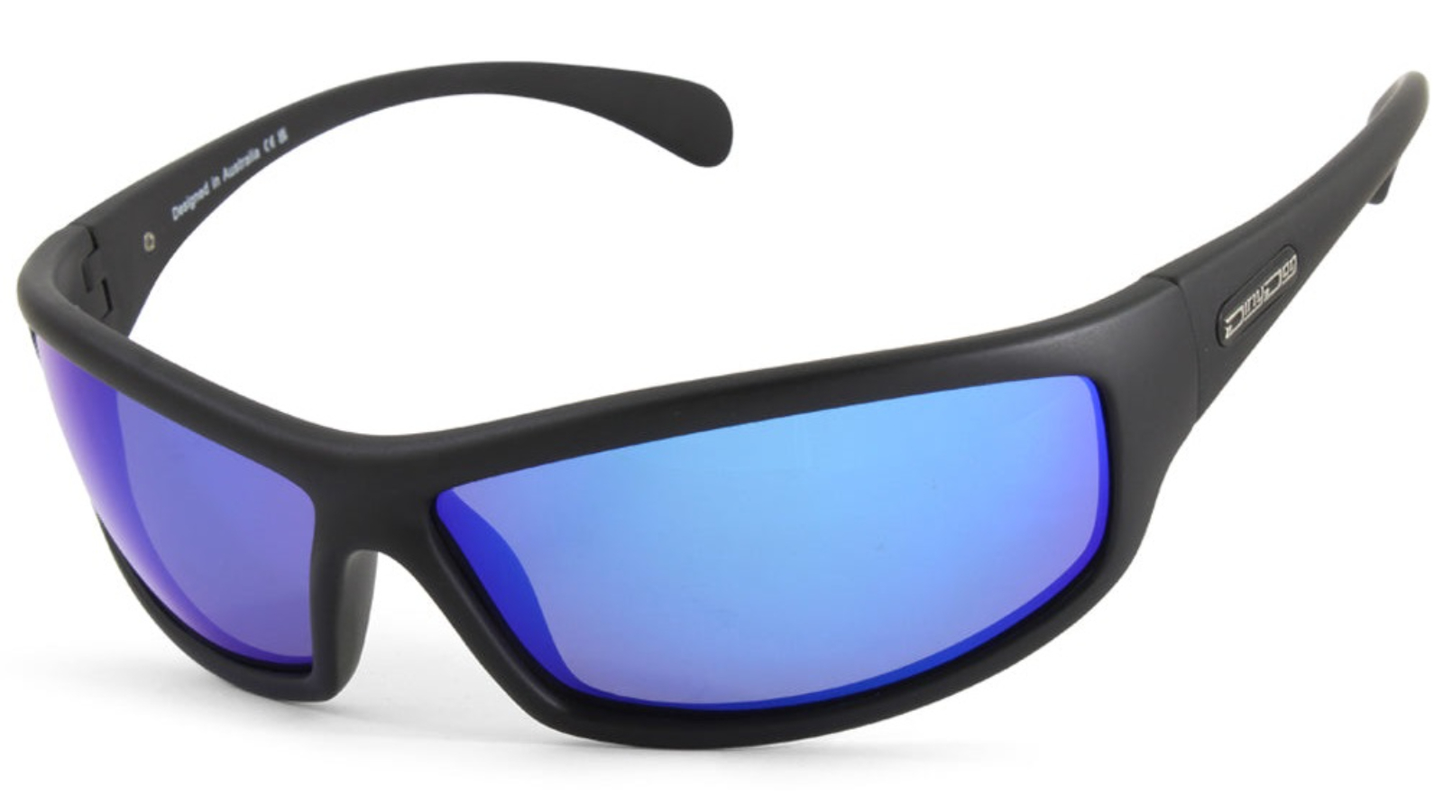 Dirty Dog 53093 Mens Swivel Satin Polarised Sunglasses - Black/Grey-Blue