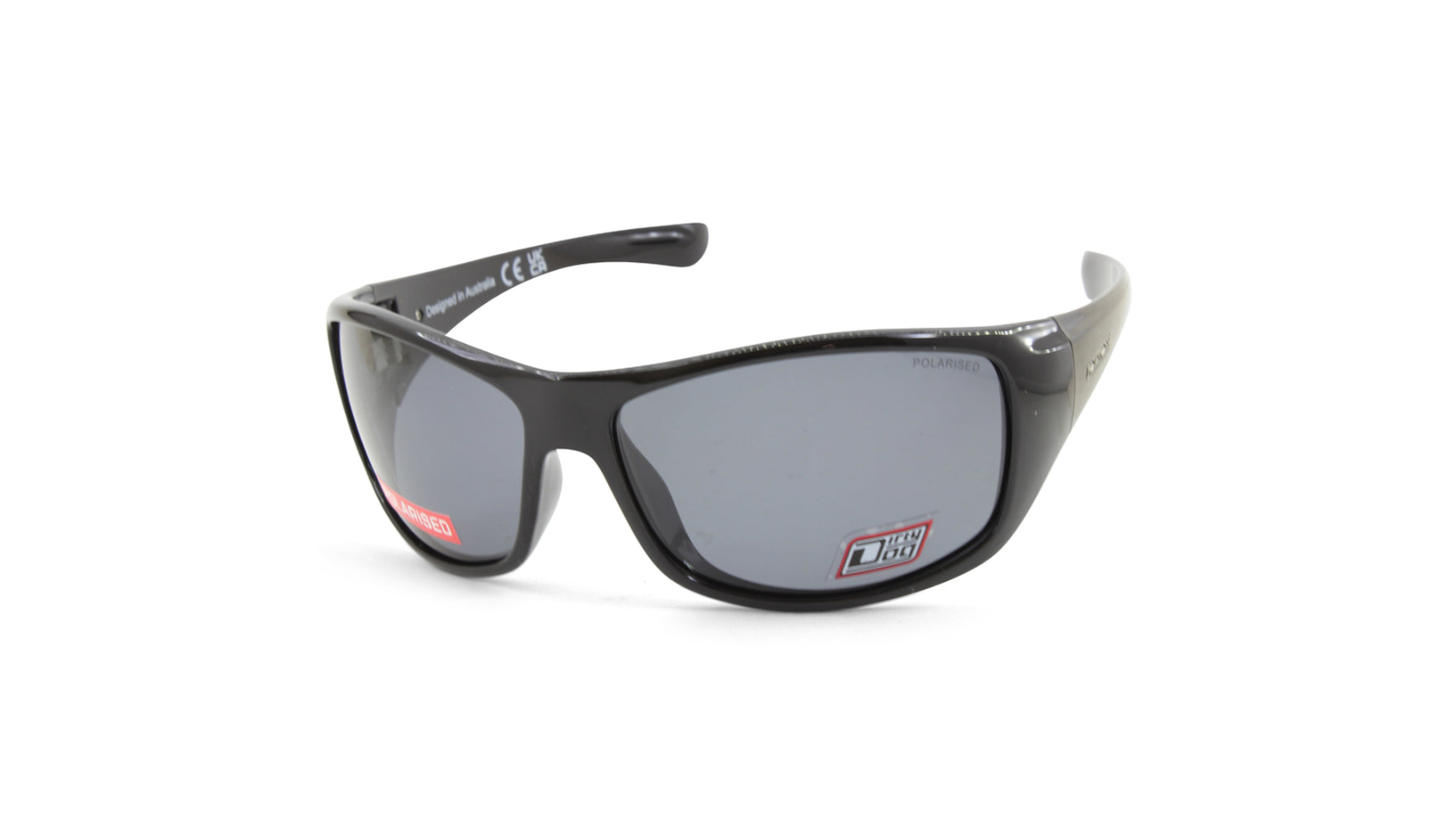 Dirty Dog 53465 Mens Icicle Polished Polarised Sunglasses - Black/Grey