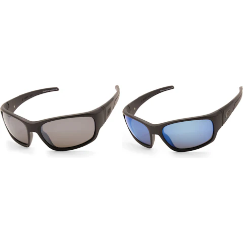 Dirty Dog Mens Snapper Satin Blue Mirror Polarised Sunglasses