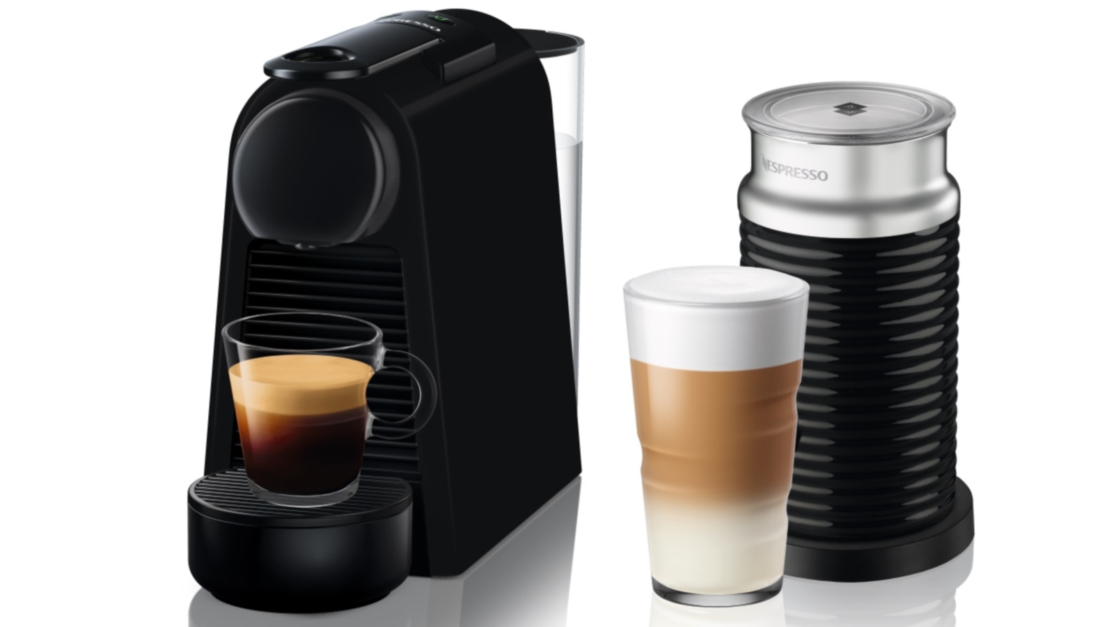 Nespresso Essenza Mini Coffee Machine with Milk Frother by