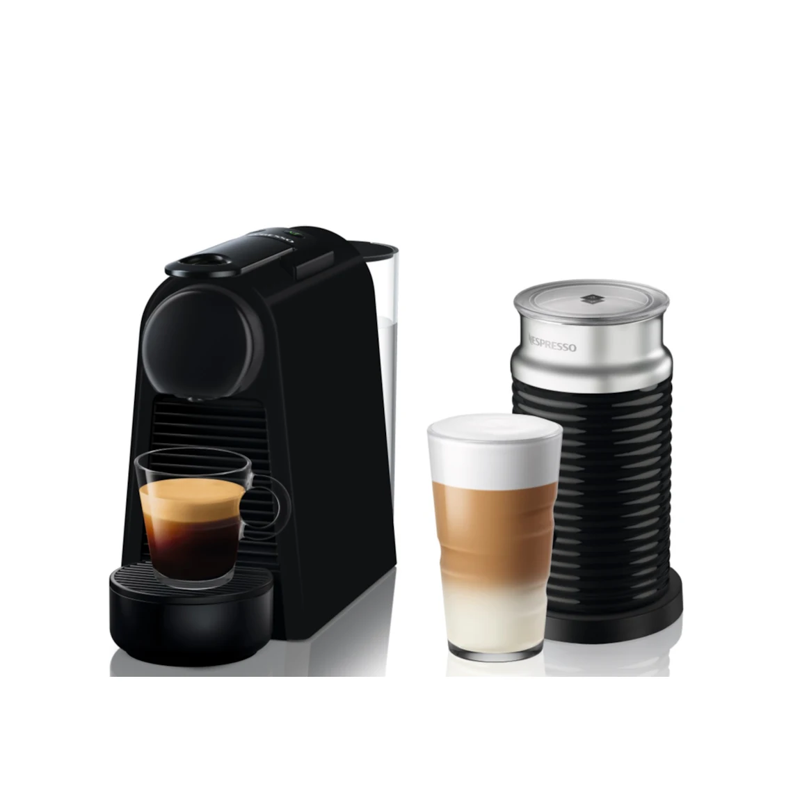 Nespresso Essenza Mini Coffee Machine with Milk Frother by DeLonghi - Matte Black