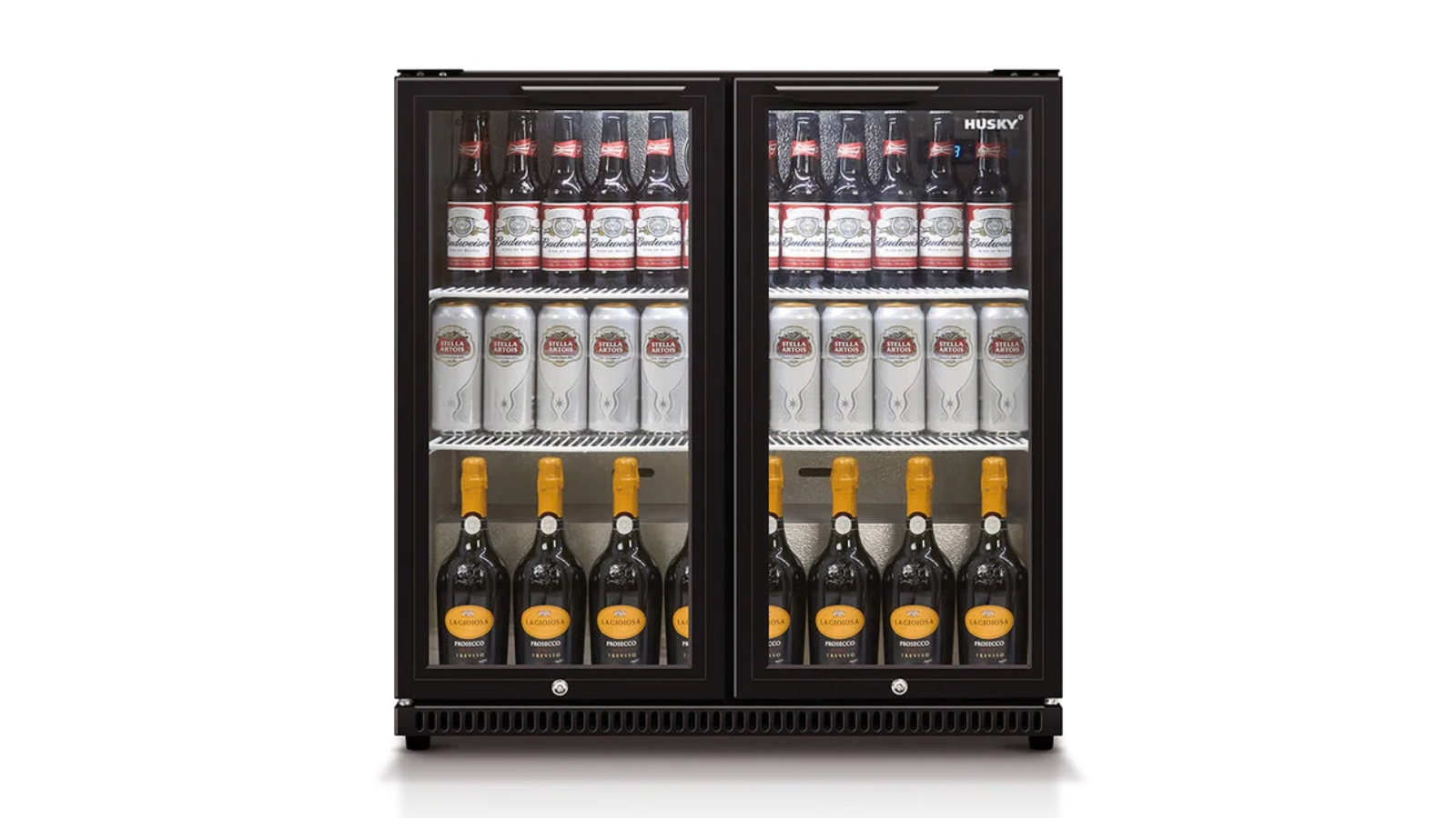 Husky 190L Double Door Back Bar Fridge Harvey Norman