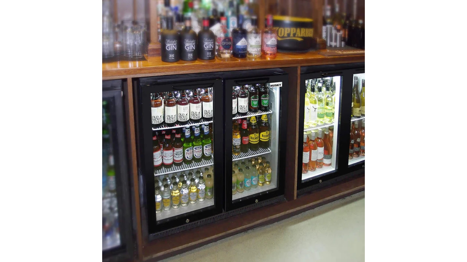 Husky 190L Double Door Back Bar Fridge Harvey Norman