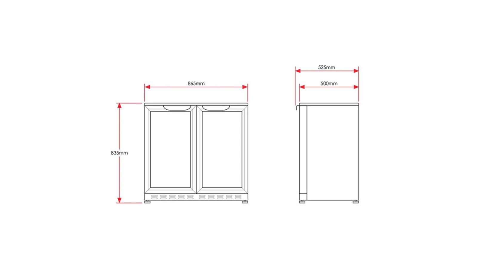 Husky 190L Double Door Back Bar Fridge Harvey Norman