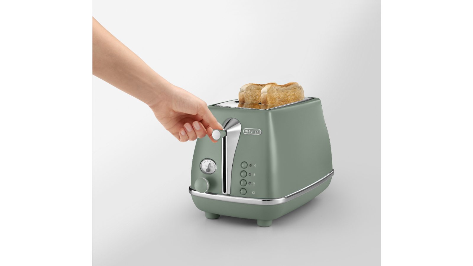 DeLonghi Icona Capitals 2 Slice Toaster - Copenhagen Green