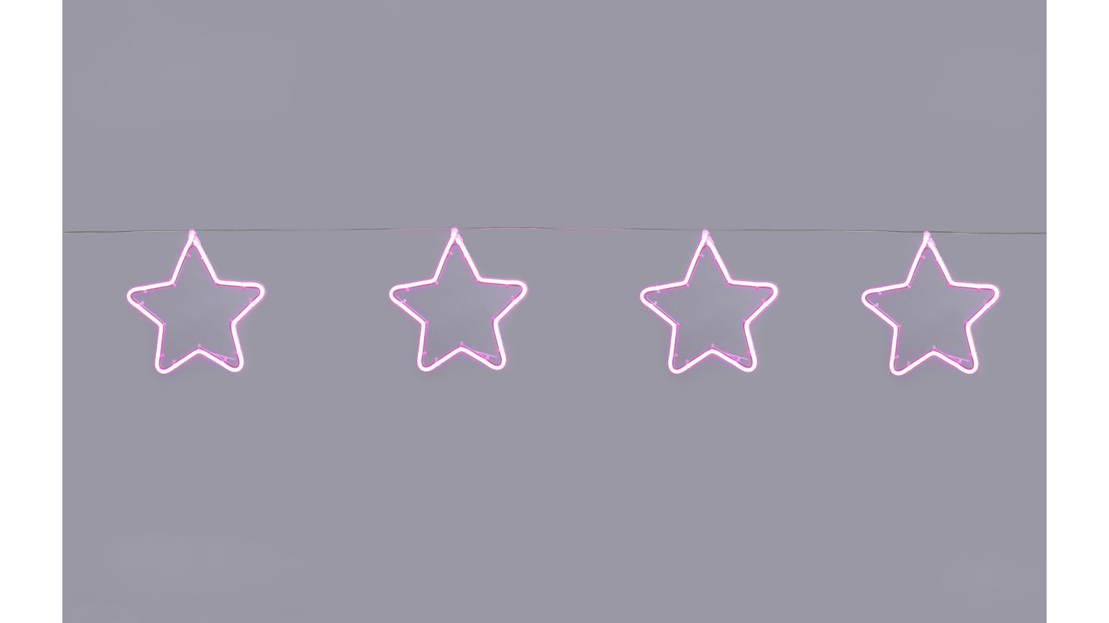 Lexi Lighting Set of 5 Neon Star - Pink