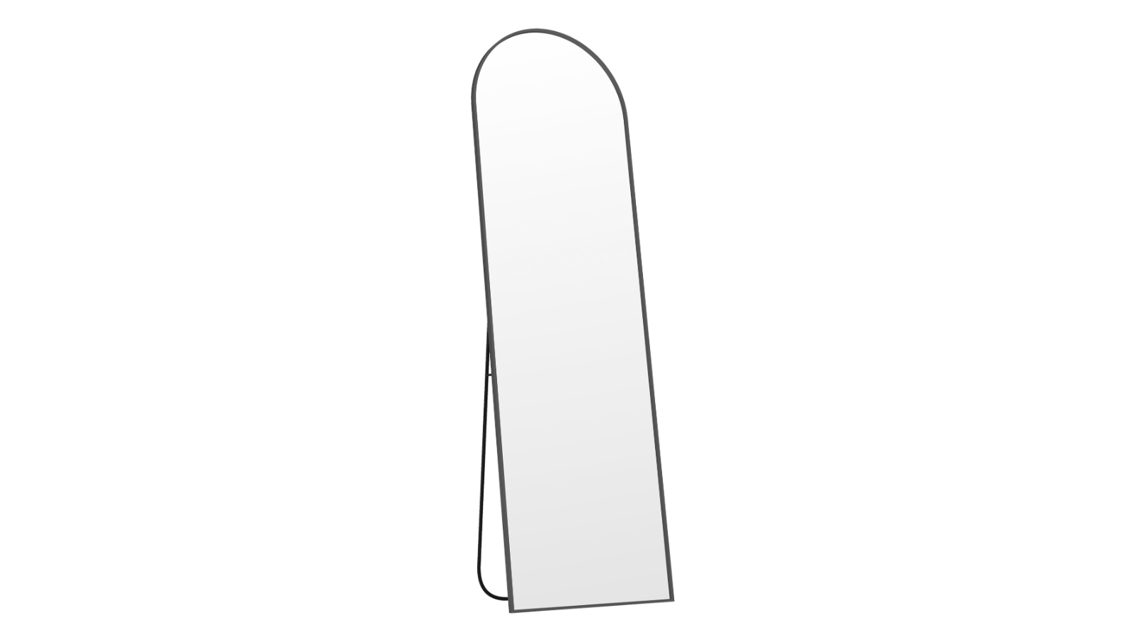 Yezi 165cm Arched Frame Full Length Floor Mirror - Black