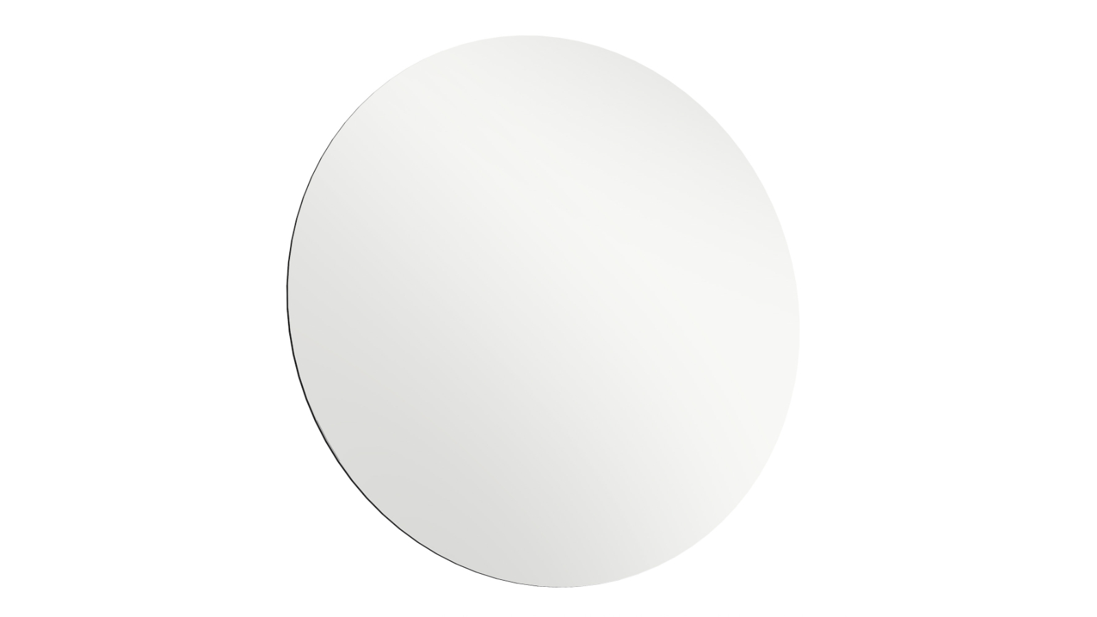 Yezi 50cm Round Self Adhesive Frameless Mirror 