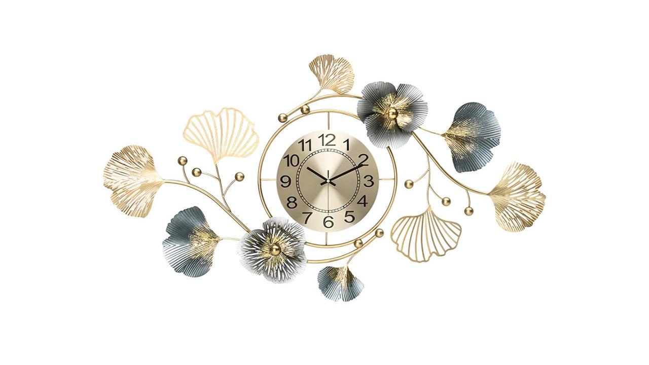 YS 22cm 3D Metal Non Ticking Wall Clock