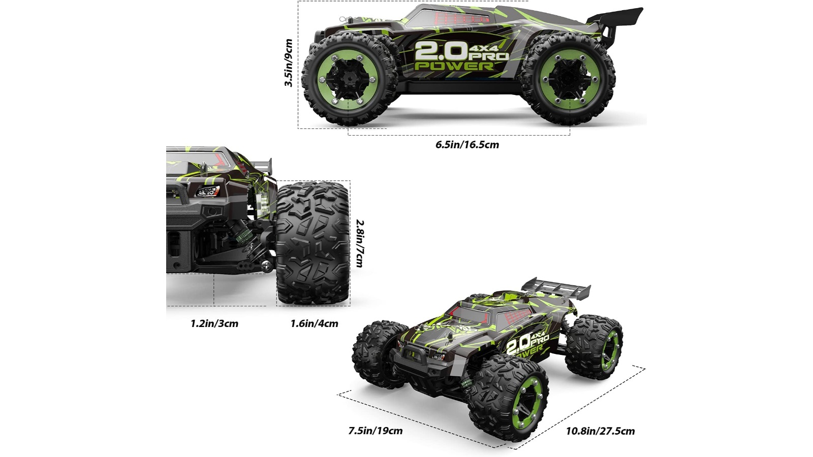 Deerc 302E Remote Control Car High Speed 4WD Monster Truck Harvey Norman