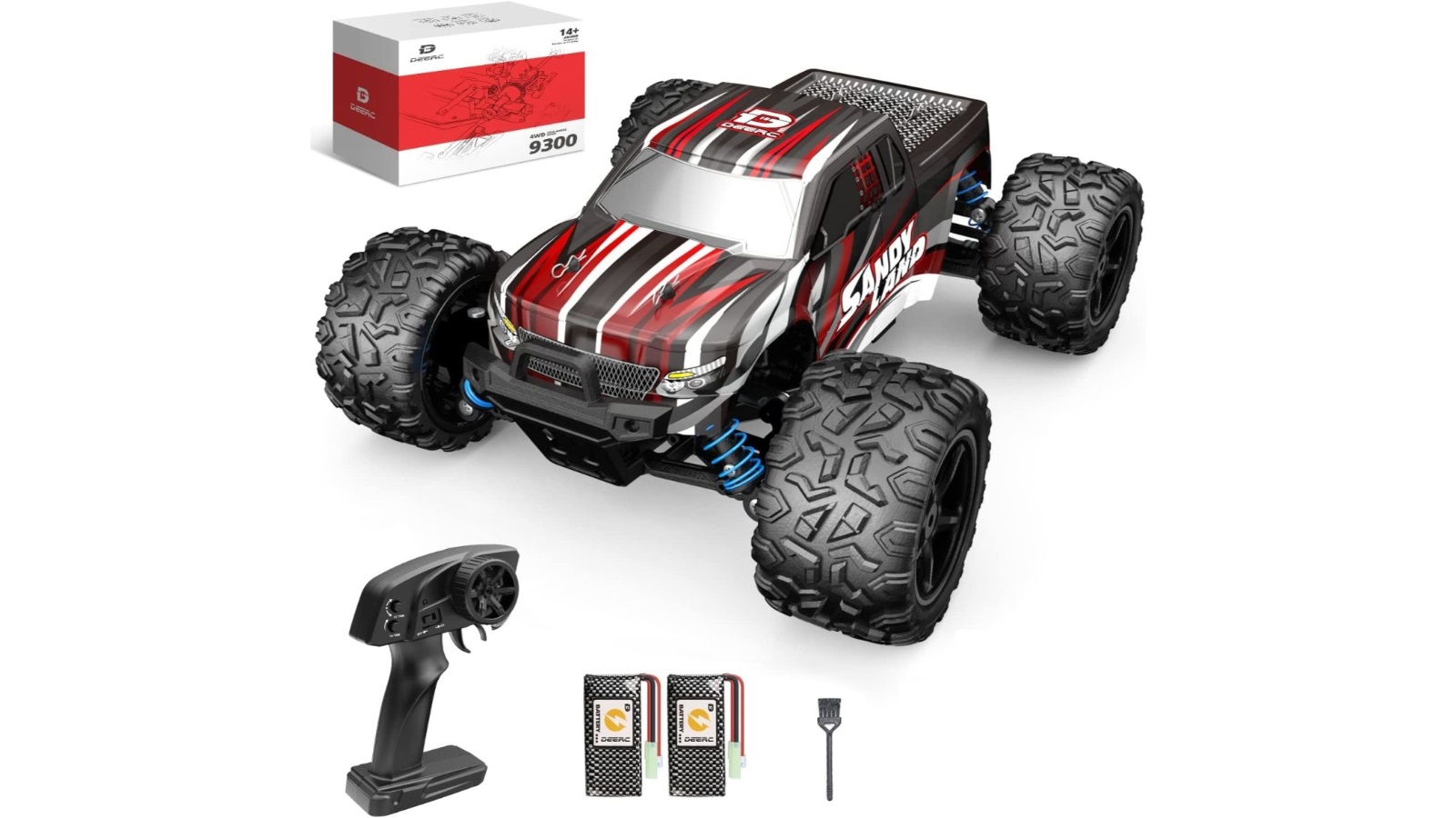 Deerc High Speed Remote Control Car 4WD Off Road Monster Truck
