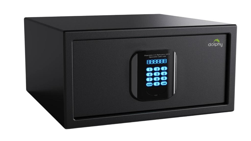 Dolphy Black Hotel Safe Box with Spring Loaded Door