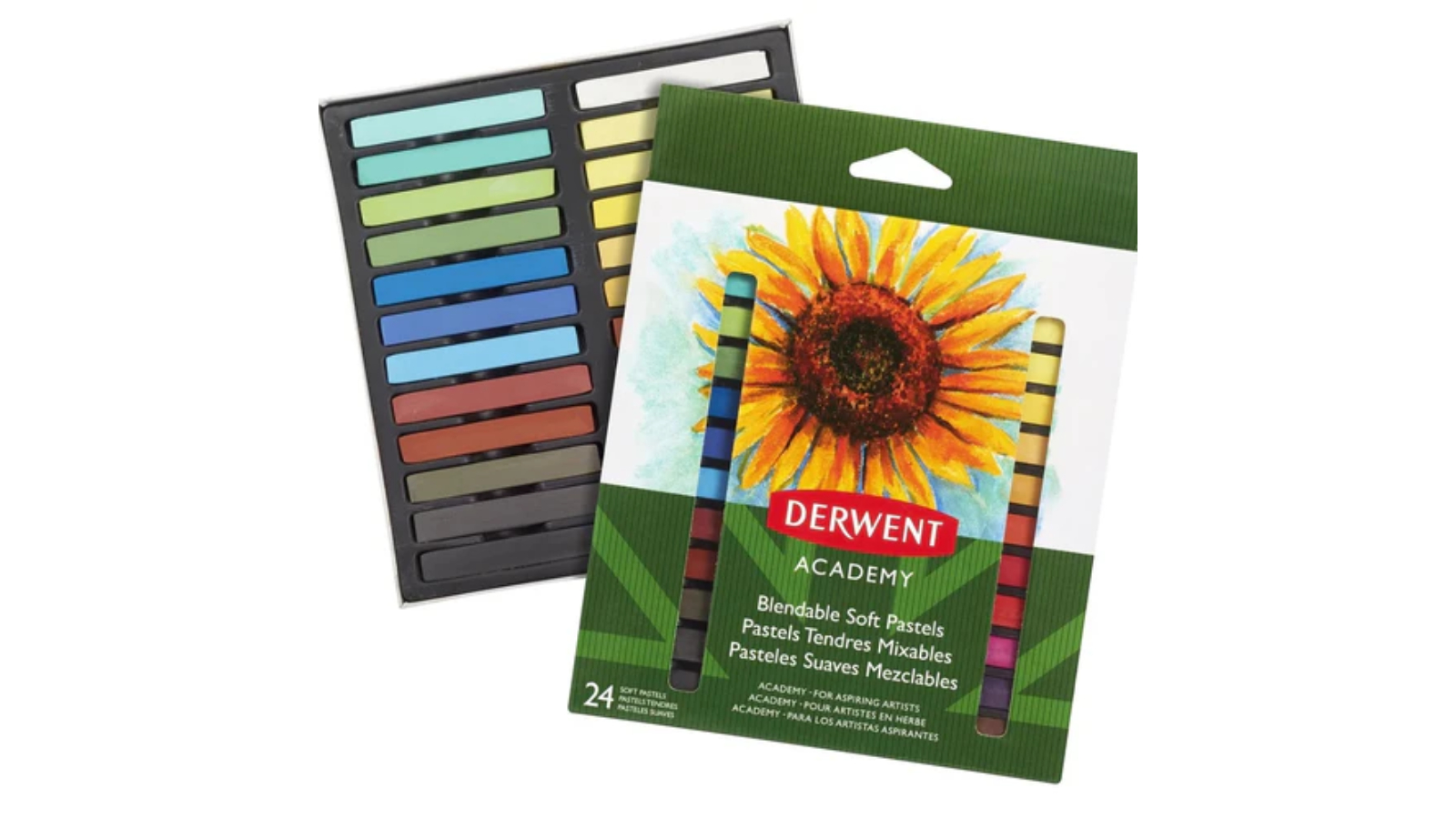 Derwent Pack of 24 Academy Art Coloured Blendable Soft Pastel