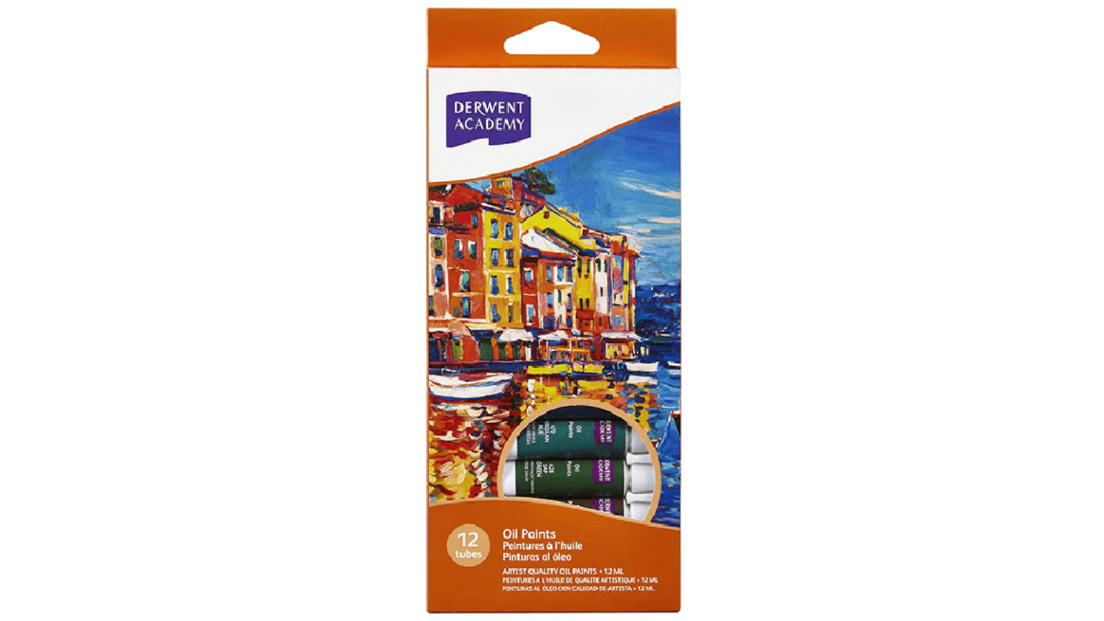 Derwent Academy 12ml Oil Paint Tube - Pack of 12