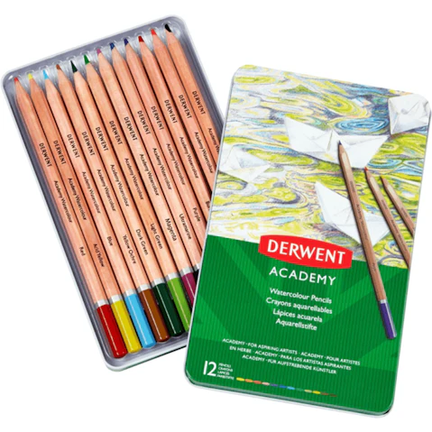 Derwent Academy Watercolour Pencil - 12 Colour