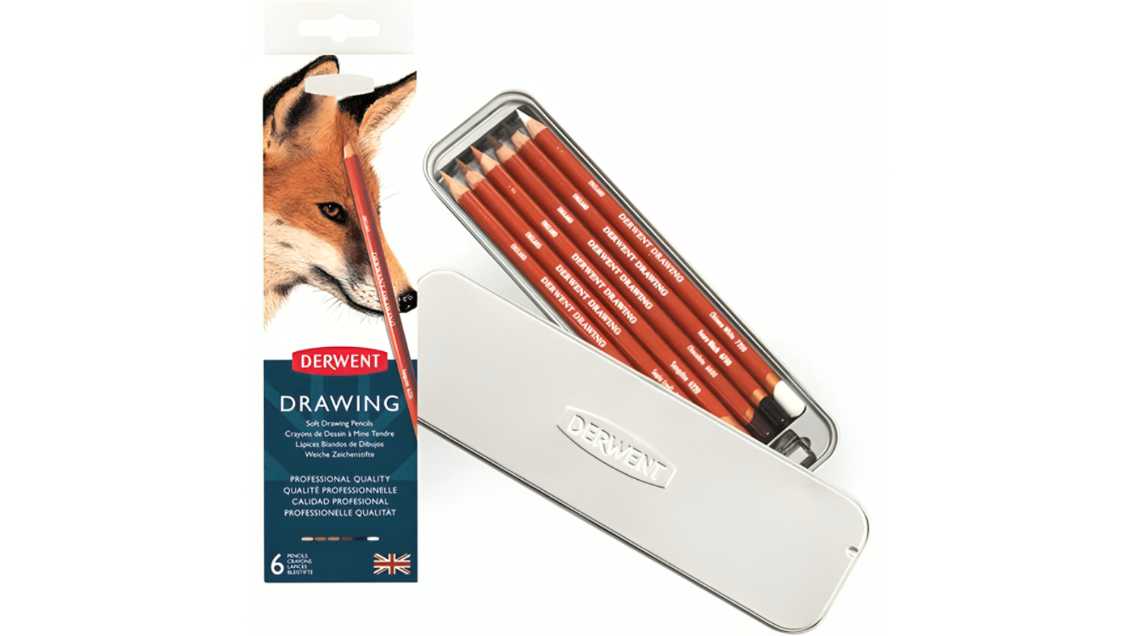 Derwent Pack of 6 Drawing Colour Pencil Set