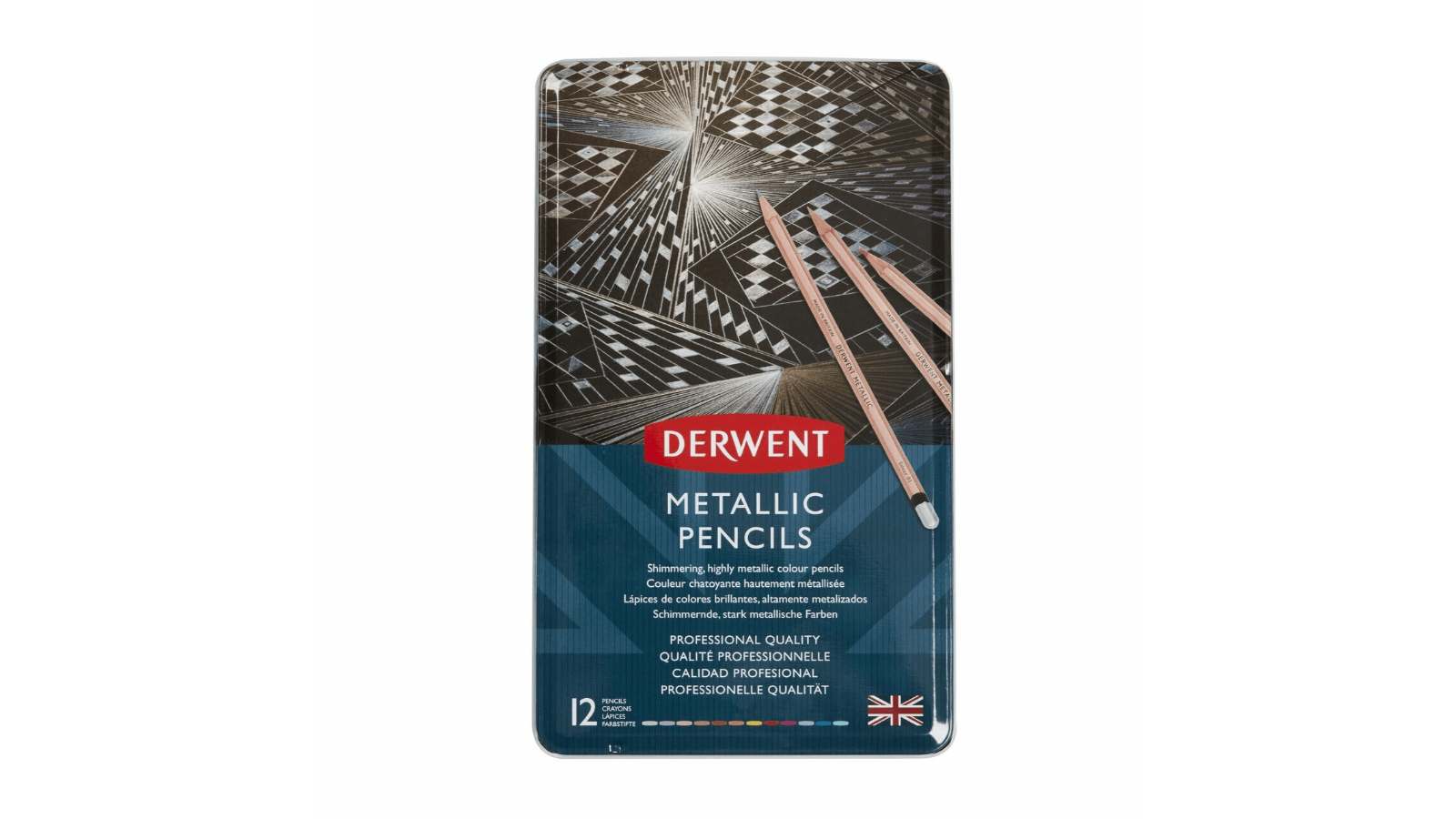 Derwent Metallic Coloured Pencil Tin Set