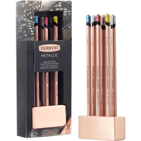 Derwent 6 Piece Metallic Professional Colour Pencil