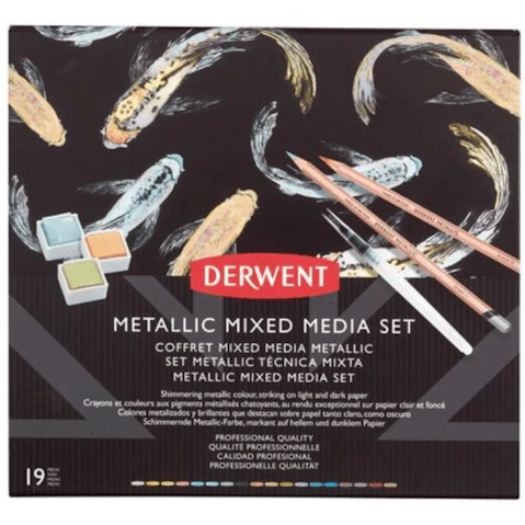Derwent Metallic Mixed Media Colour Set