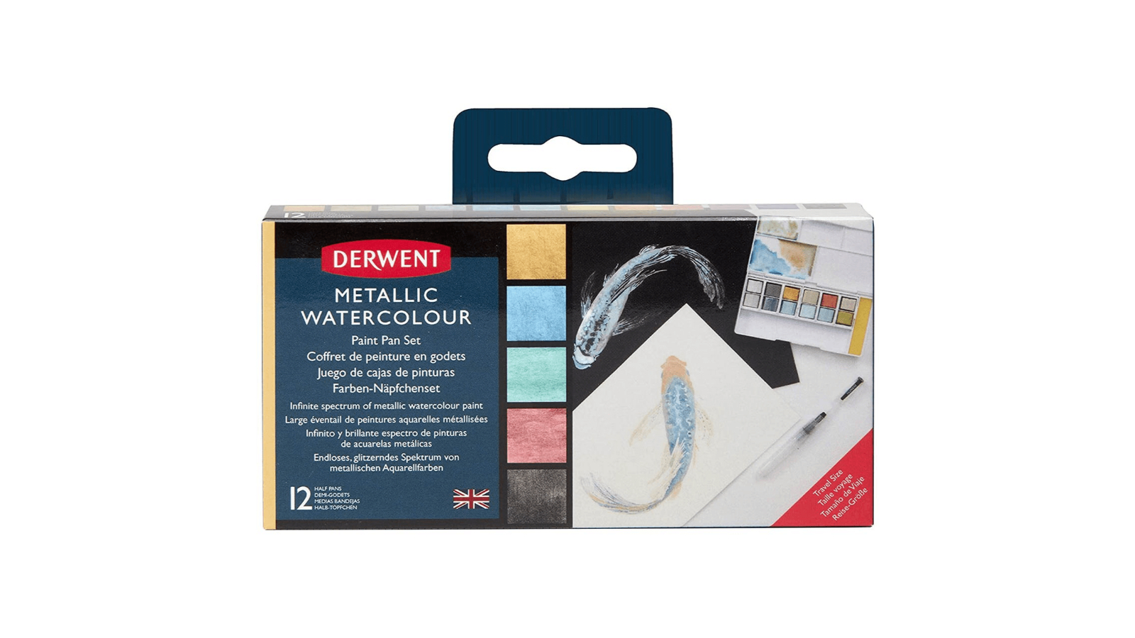 Derwent Metallic Watercolour Paint Pan Colour Set
