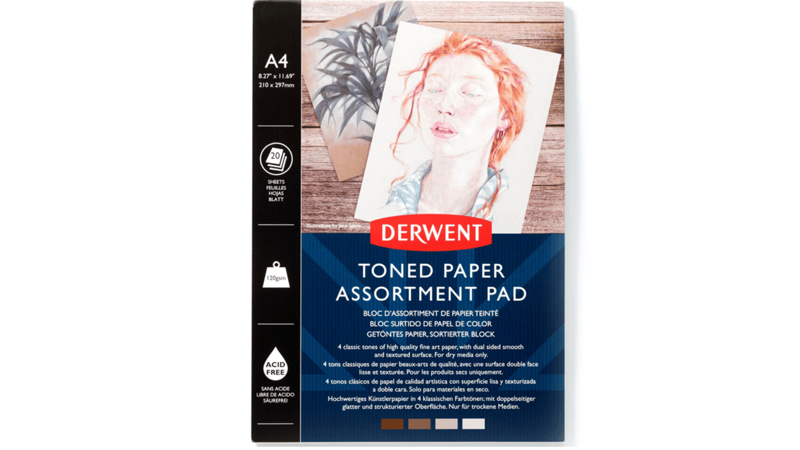 Derwent A4 Toned Paper Assortment Pad