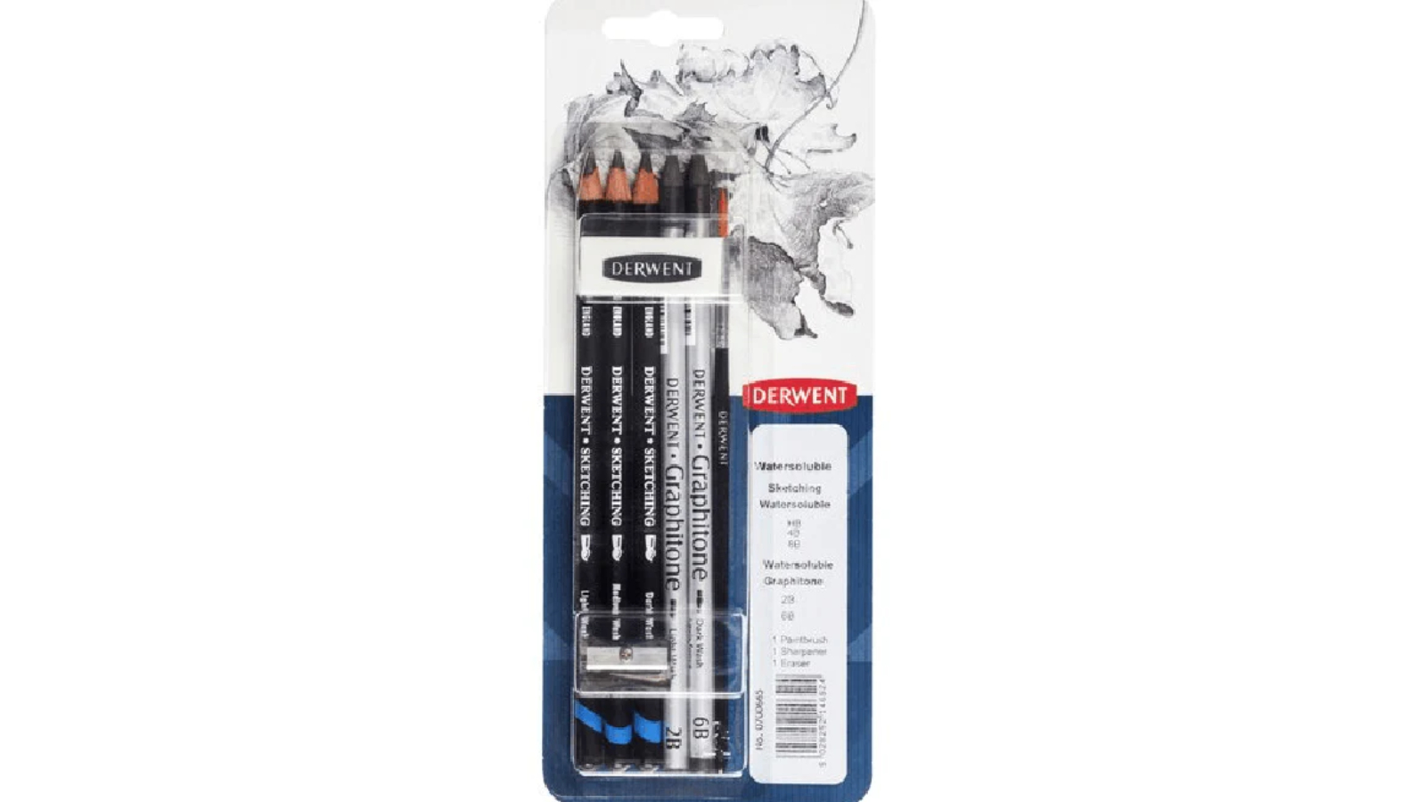 Derwent Pack of 6 Mixed Watersoluble Sketch Graphitone Pencil