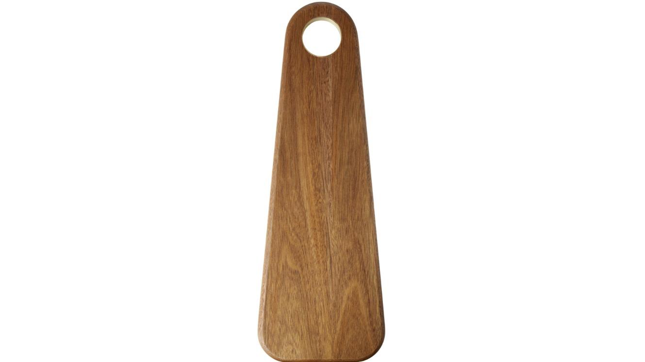 Davis and Waddel Acacia and Brass Triangular Serving Board - Natural