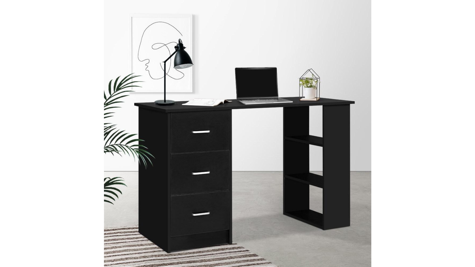 Artiss 3Drawer Computer Desk Harvey Norman