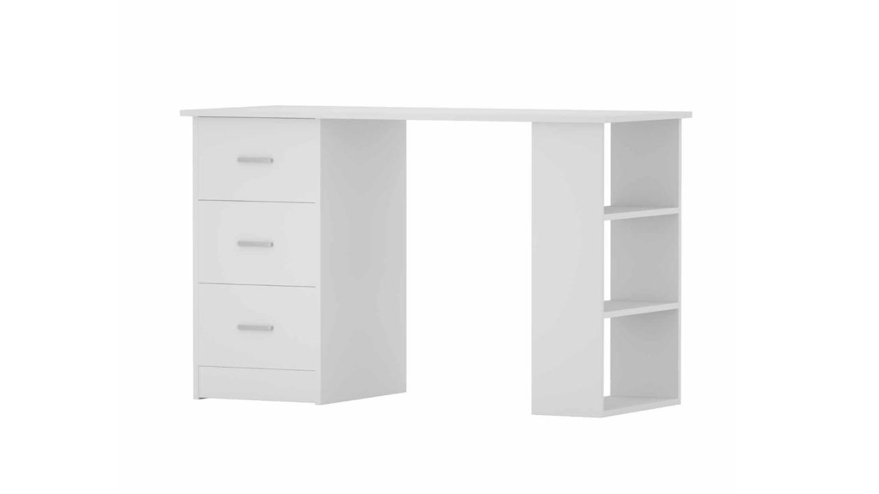 Artiss 120cm Computer Desk with Drawer Shelf Cabinet - White