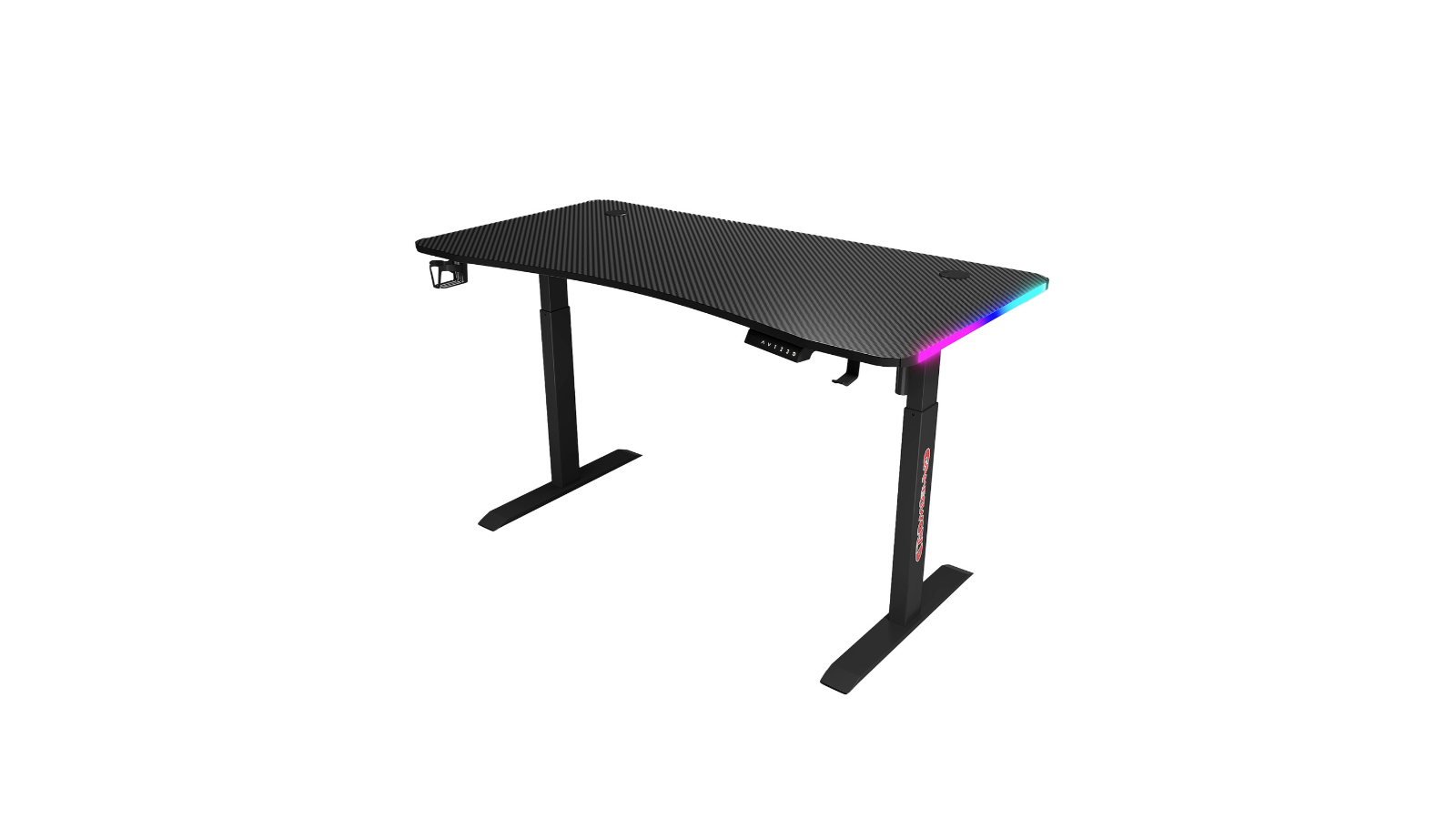 MIUZ 3-Sizes LED Gaming Desk with Cup and Headphone Holder