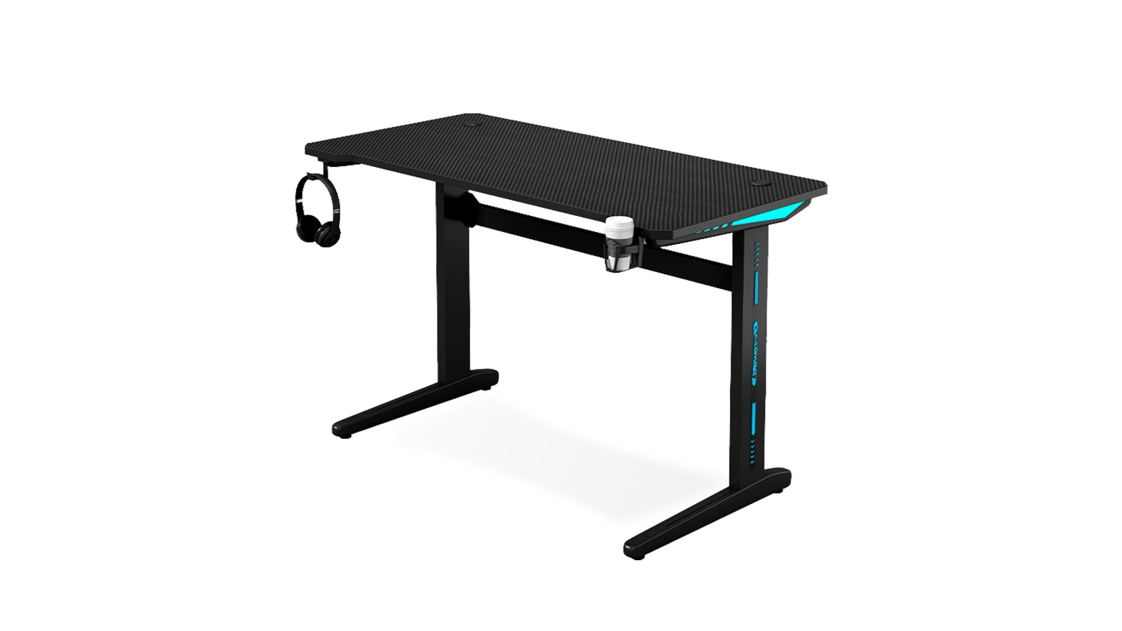 MIUZ Home/Office LED Carbon Fiber Racer Computer Desk - 140cm